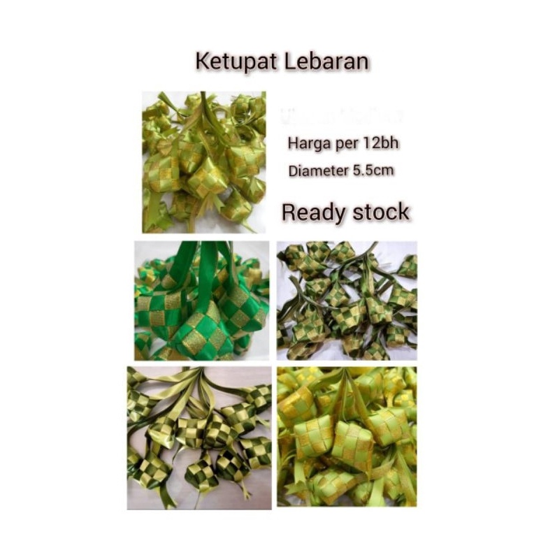 

COBAIN YUK 12buahKetupat Lebaran Besar Hiasan Idulfitri Aneka ketupat isi 12buah