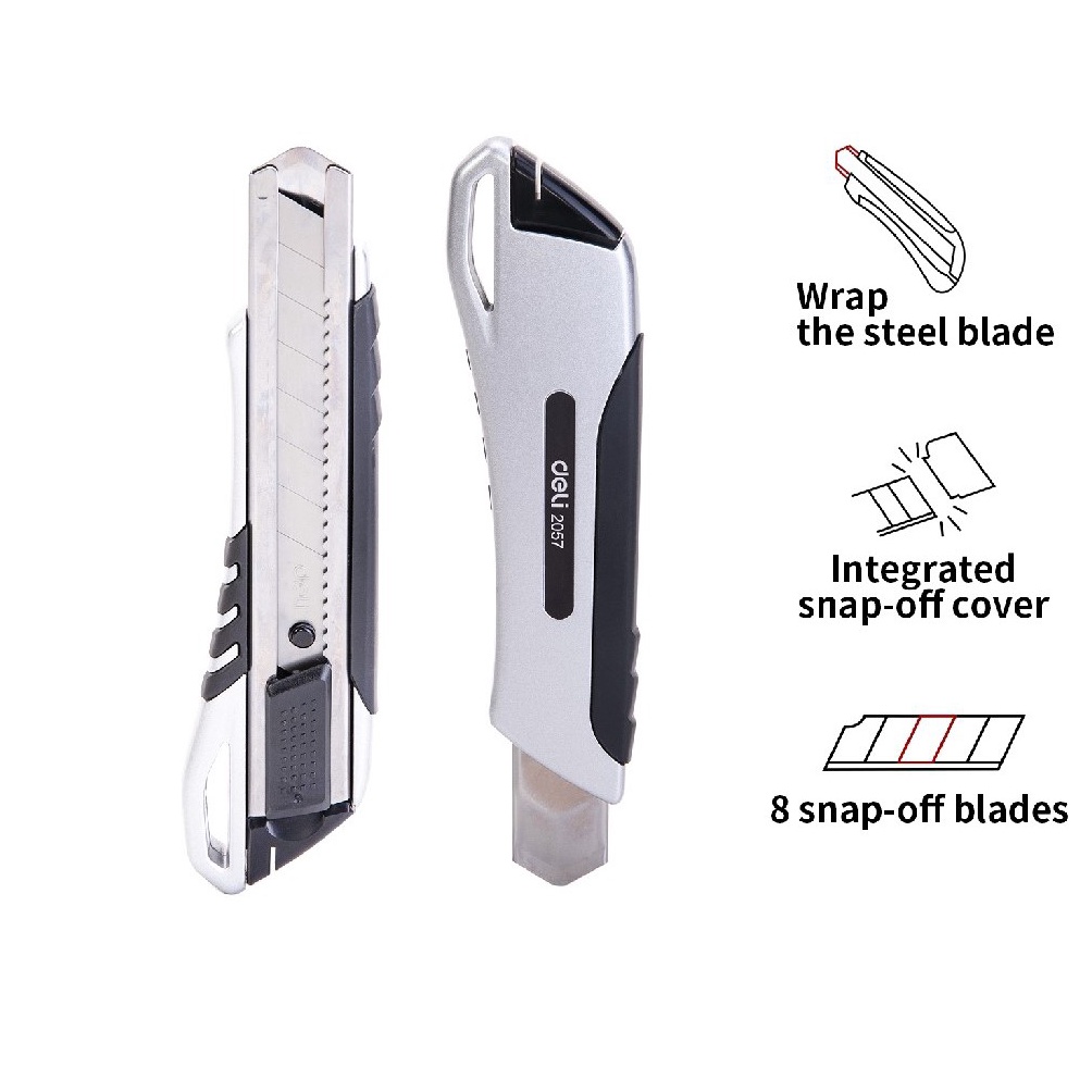 

PISAU CUTTER BESAR DELI 257 AUTO LOCK BAGUS TAHAN KARAT L5 BESI r Z2F2