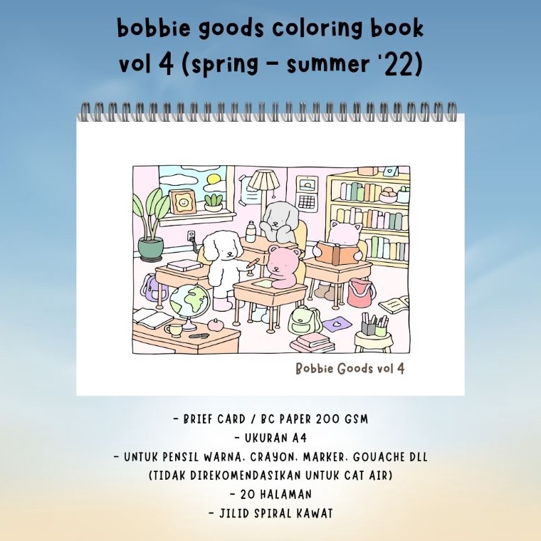 

Bobbie Goods Coloring Book Vol 4 Spring Summer 22 2 halaman buku mewarnai kertas BC tebal 2 gsm b F5I3