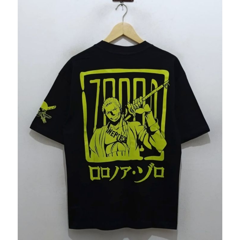 KAOS BAJU ONE PIECE RORONOA ZORO ART WANO T-SHIRT VINTAGE ANIME OVERSIZE