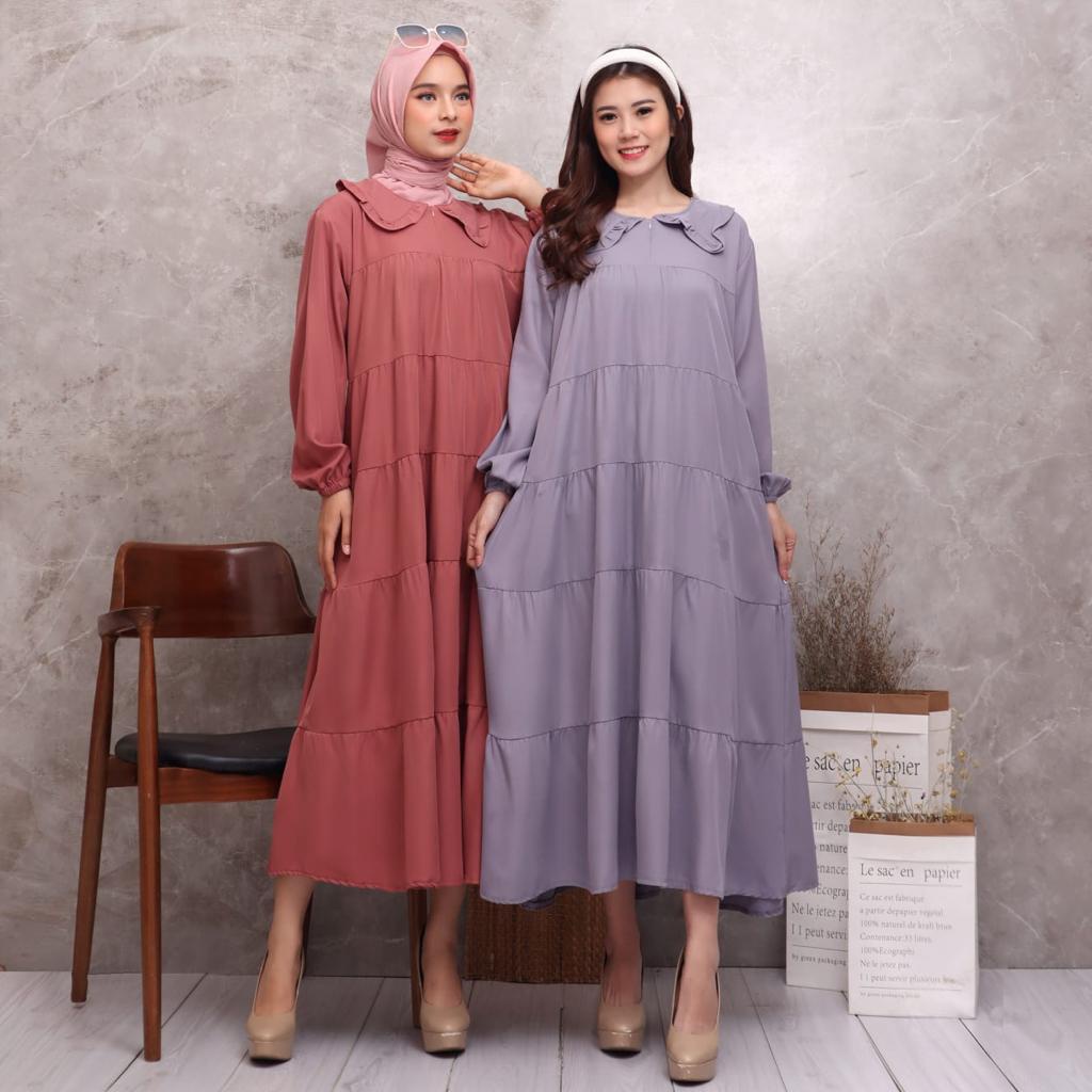 HEBOH LIANA MIDI DRESS SHAKILA LONG TUNIK ALL SIZE FIT XXL JUMBO BUMIL HIAN