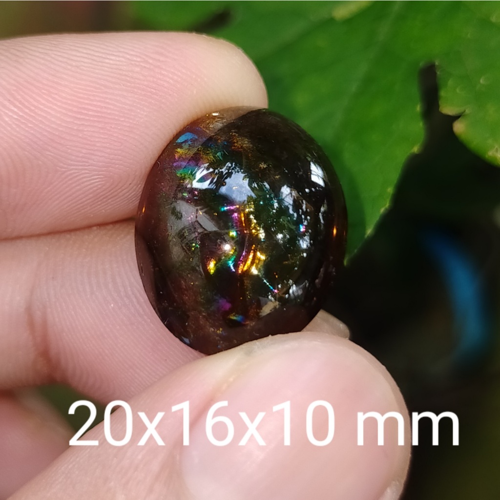 BATU KECUBUNG PELANGI HITAM ASLI NATURAL ANTIK cek batu lainnya yaman api wulung opal bacan permata 
