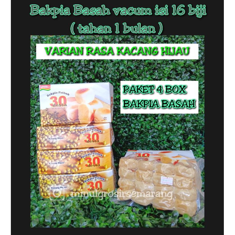 

( PAKET 4 BOX ) BAKPIA BASAH VACUM ISI 16BIJI