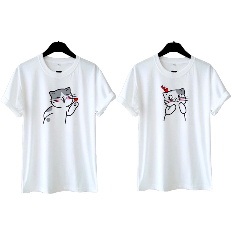 Kaos Couple Pria & Wanita Kaos Unisex S-XXXXL Big Size Jumbo Oversize Baju Couple Family Keluarga Co