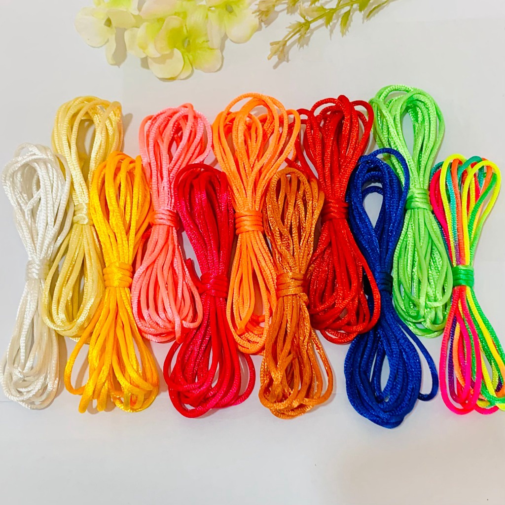DISCOUNT 3 Meter Tali Satin Cina  Tali Gelang  Tali Kalung Bahan DIY Handmade 3mm  BH95