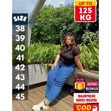 KODE S7G boyfriend jeans wanita super jumbo size 3845  celana jeans jumbo  boyfriend jumbo wanita BB