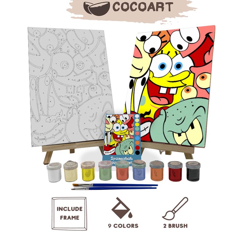 

Paint By Number Kit Spongebob Squarepants Cocoartid I Kanvas 3 x 2 cm v J4F4