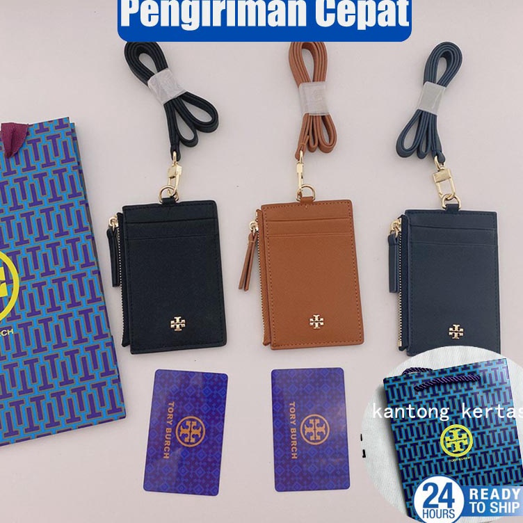 

Tory burch lanyard Kartu kerjapemegang kartu id DIY klasik originalname tag holder Pengiriman Cepat c R7H4