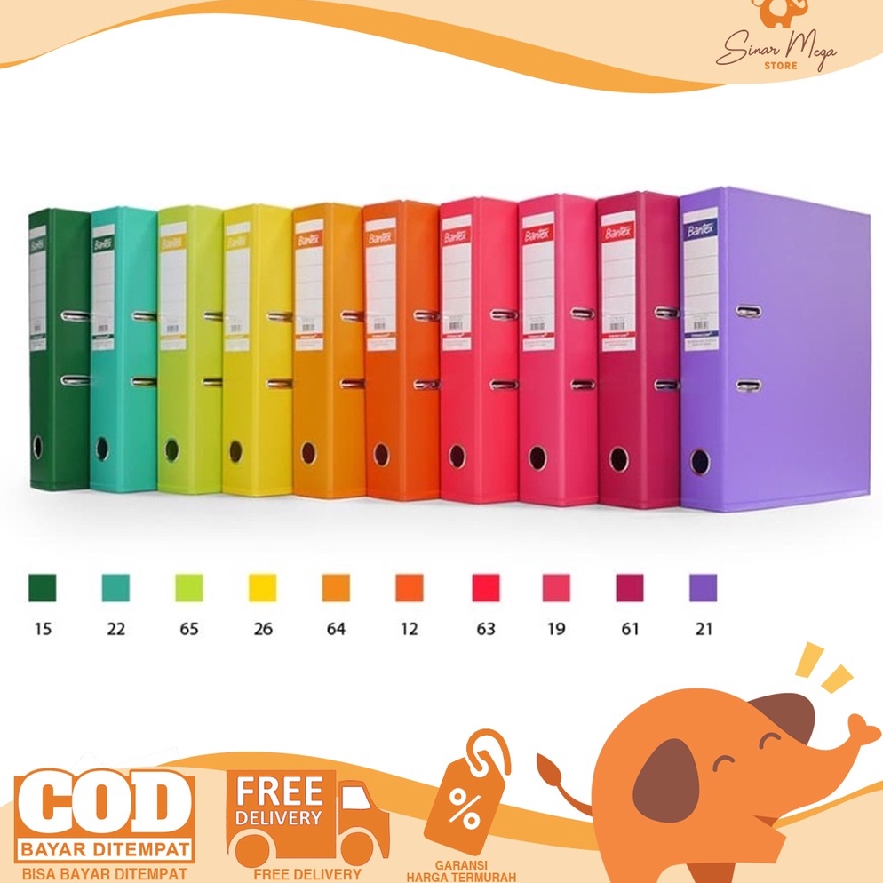 

Bantex Ordner Folio F4 7mm 1465V cm Varian Warna Murah d U8F6
