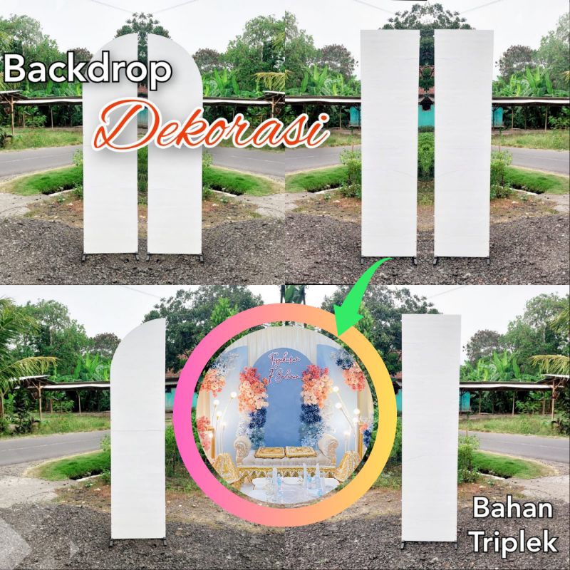 backdrop triplek dekorasi. backdrop background polos. papan bunga. backdrop triplek lipat