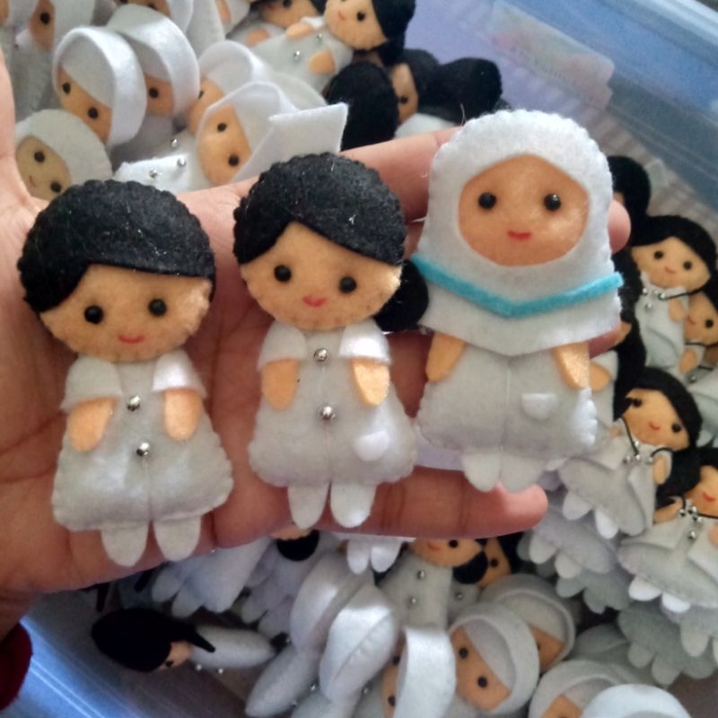 Boneka perawat flanel boneka suster boneka mini