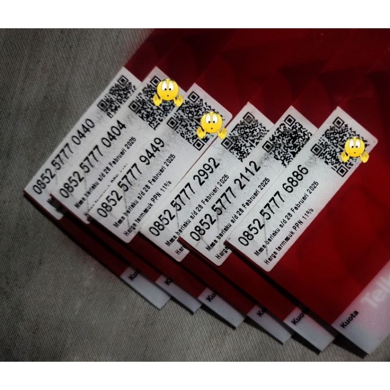 Kartu Telkomsel As Simpati Loop Nomor Cantik seri 5777 ABBB ABAB CDCD CDDC