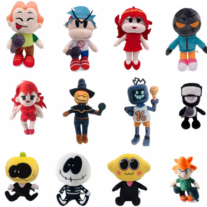 Boneka Spooky Month Skid Friday Night Funkin Boneka FNF 20-25cm Boneka Skid Pump Hadiah Valentine