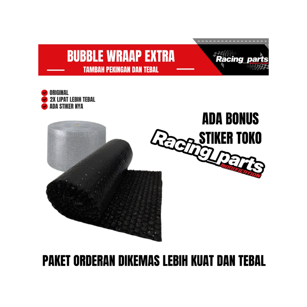 

Packingan pelindung / tambahan bubble wrap BUBBLE WRAP PELINDUNG PACKINGAN AMAN