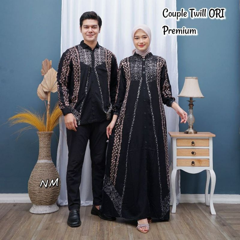 COUPLE GAMIS TWILL ORI PREMIUM | GAMIS TWILL SIZE M-XXL LD 100-120 | GAMIS TWILL COUPLE