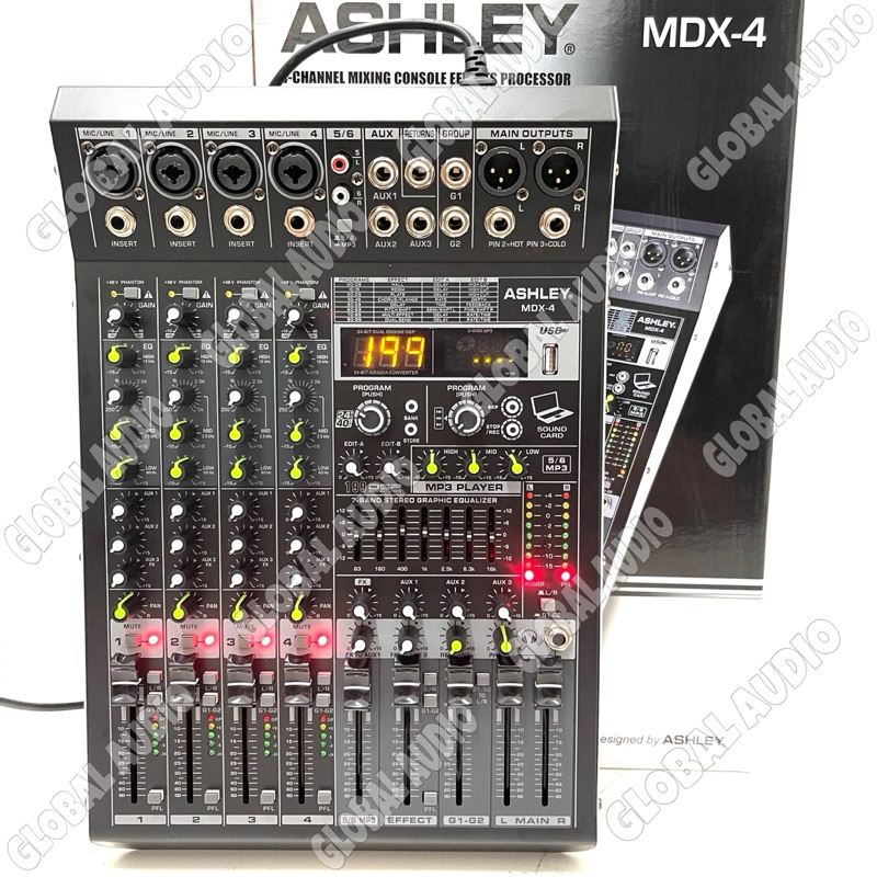 Mixer Audio Ashley Mdx 4 4channel Original Mixer Mdx4 Mixing 4 mdx4 ( Bagus Cod )