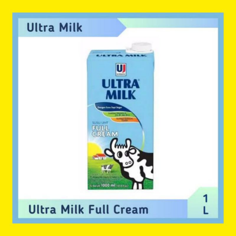 

susu UHT Full cream ultra milk 1 liter