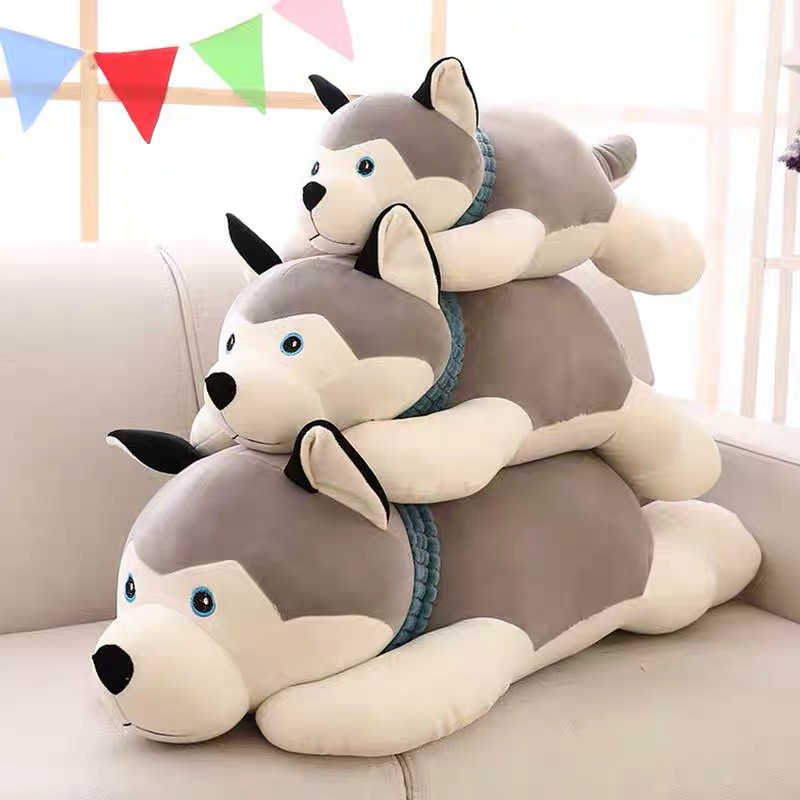 Boneka Anjing Husky ukuran kecil/ Boneka Dog Anjing Husky Kecil / Boneka anak hewan peliharaan