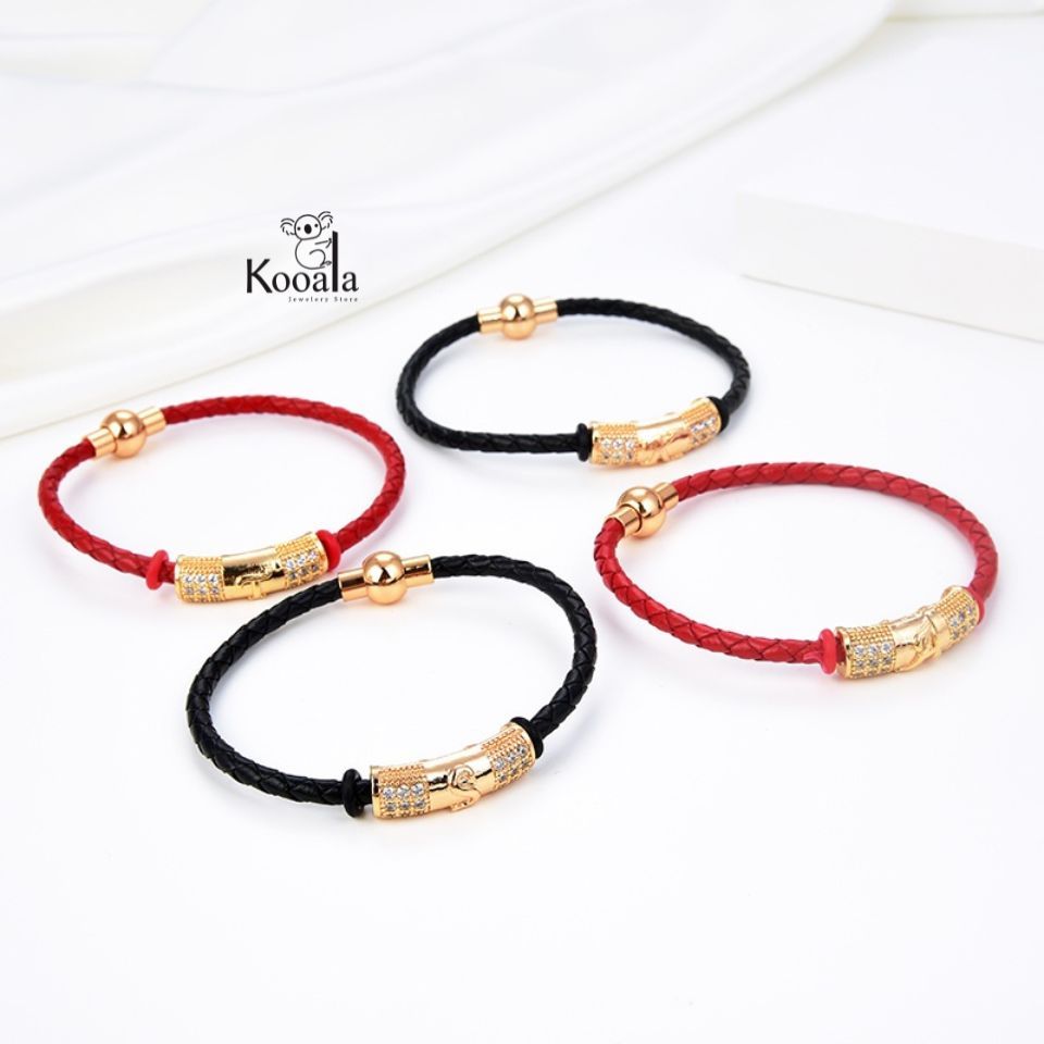 Gelang Kulit Huruf Lapis Emas | Gelang Kulit  Fashion Wanita Trendy | Gelang Kekiniaan