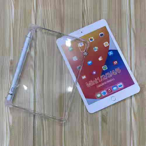 Apple iPad Mini 1/ Mini 2 / Mini 3 / Mini 4 / Mini 5 Clear Anti Crack Case Stylus Slot