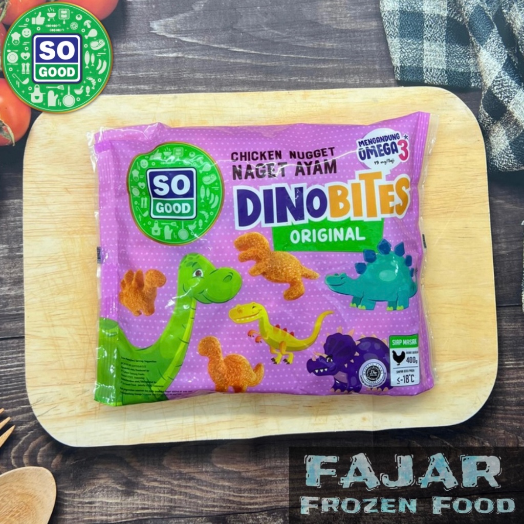 

SO GOOD DINO BITES | NAGET AYAM BENTUK DINO 400GR