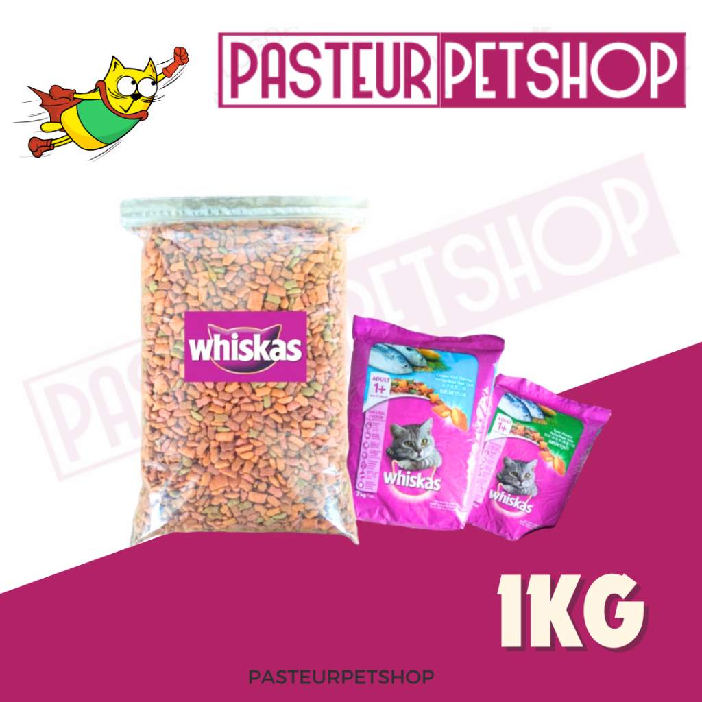 whiskas repack 1kg makanan kucing kering whiskas
