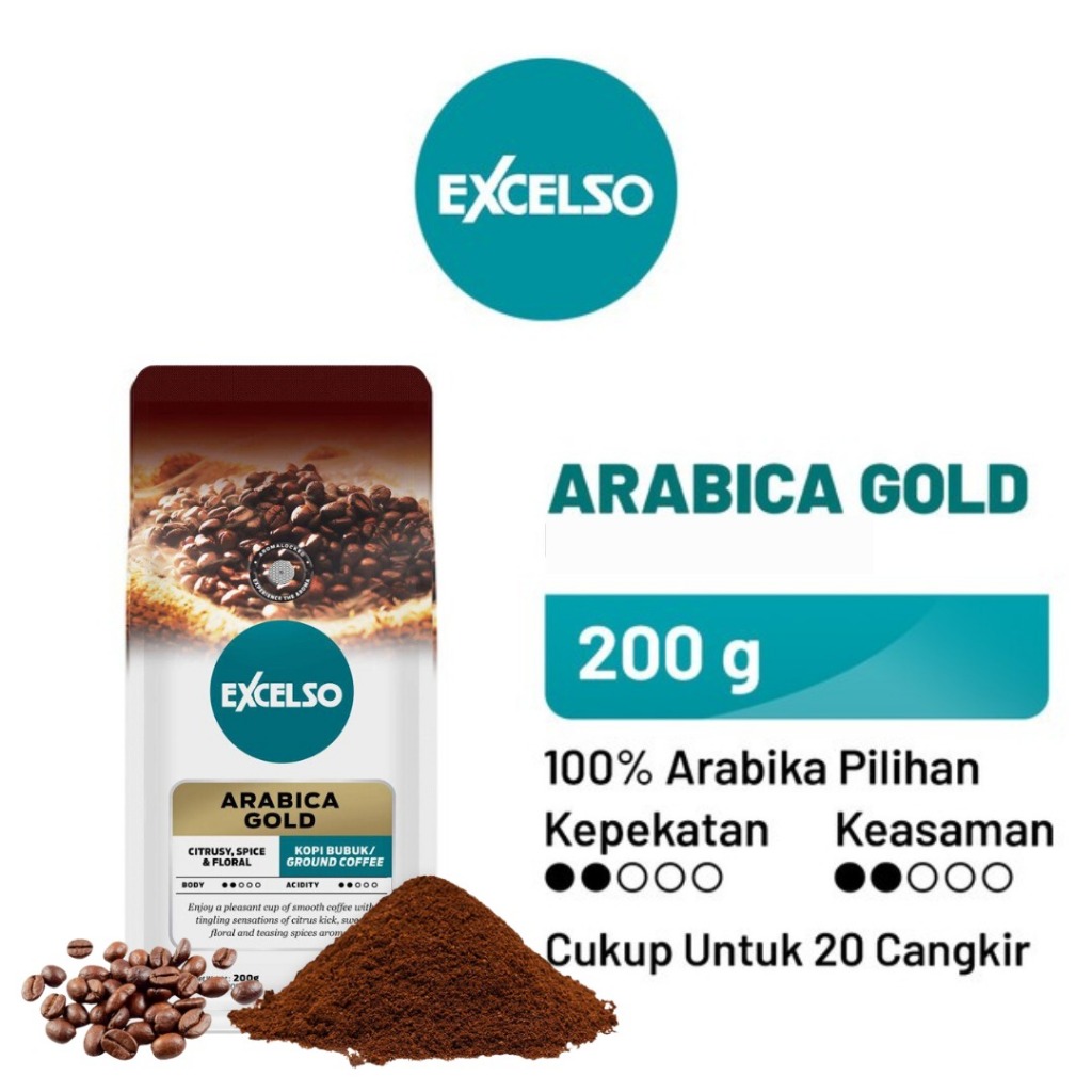 

EXCELSO Kopi Arabica Gold Bubuk 200G