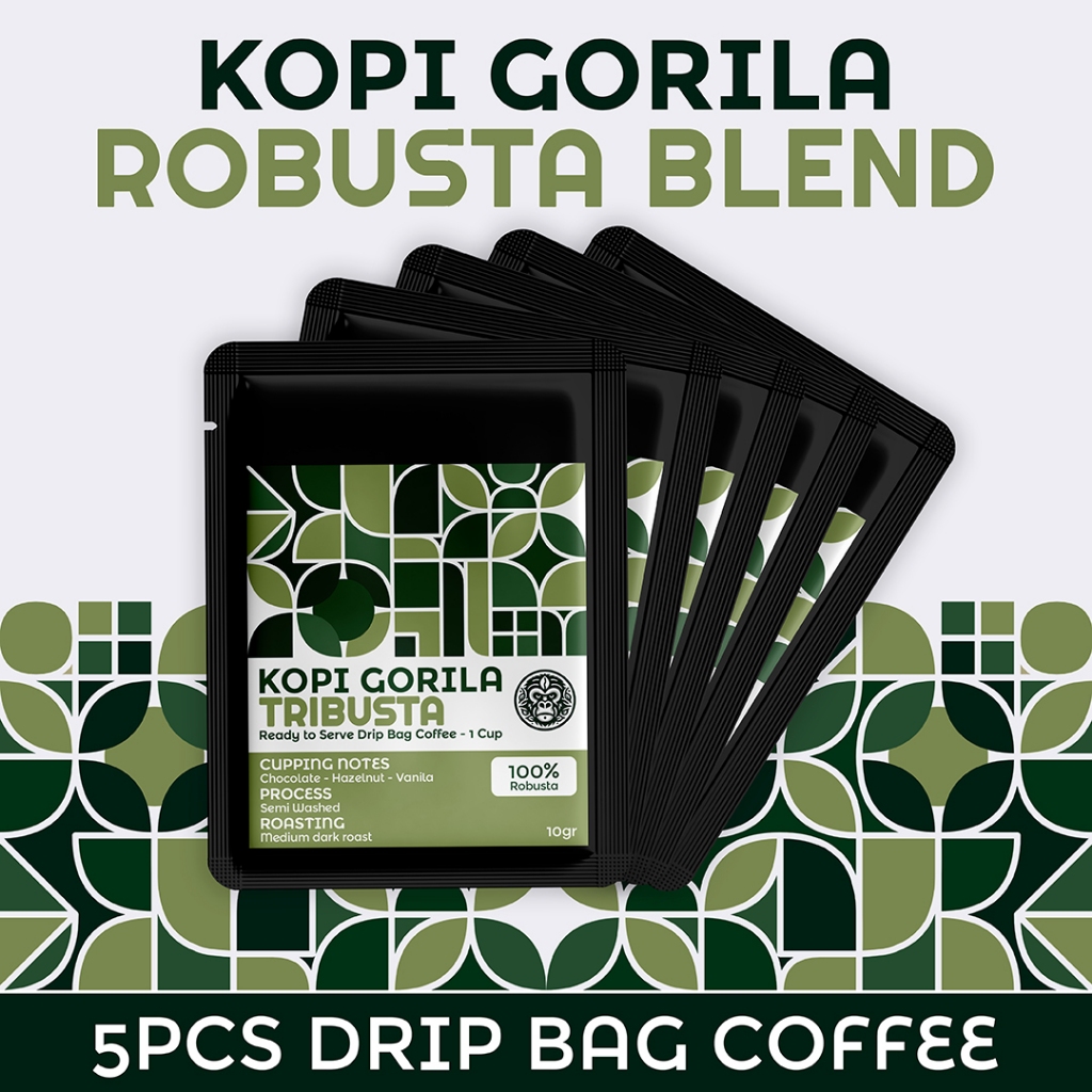 

Premium Drip Bag Coffee - Kopi Gorila 3BUSTA BLEND [5pcs]