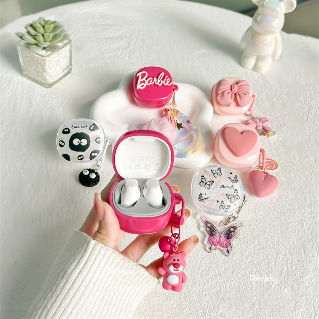 Casing Baseus WM01 Case WM02 Pelindung Earphone Baseus Motif Pink