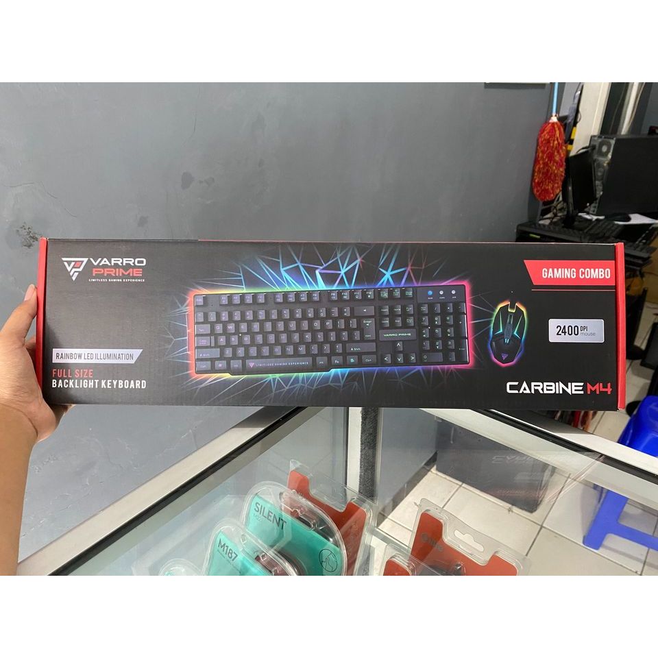 KEYBOARD & MOUSE USB VARO CARBINE M4 RGB