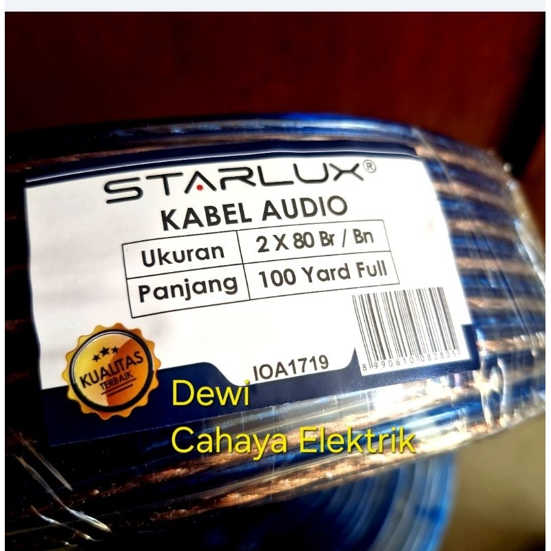 Kabel Listrik 2x80x100Y Full Body Besar Serabut Tebal  - Kabel Audio Speaker - Kabel Transparan 2x80