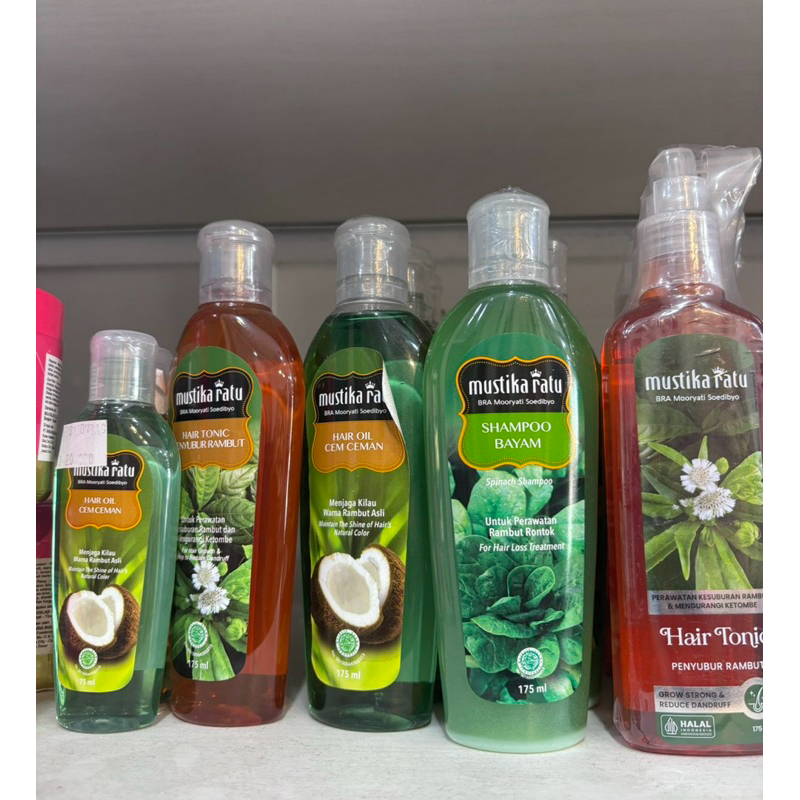 MUSTIKA RATU hair tonic / shampo bayam / hair oil cem ceman