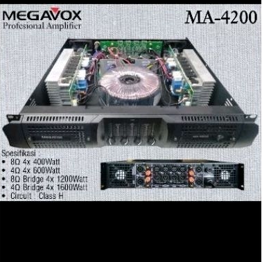 power amplifier megavox 4 channel ma 4200