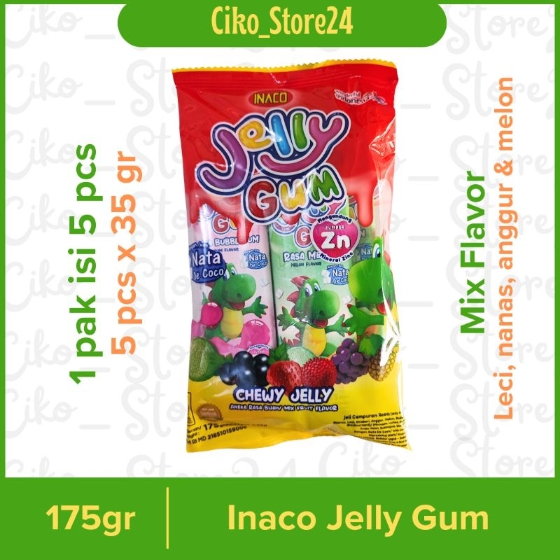 

Jelly Gum Inaco Dengan Nata De Coco 1 Pack Isi 5