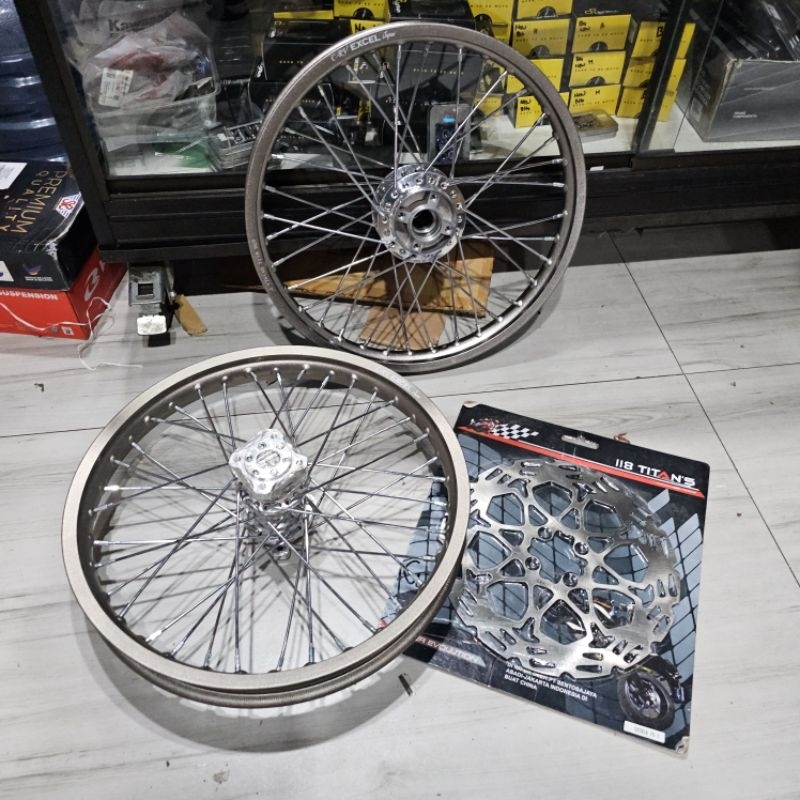 Velg Aloy CRV Japan Excel 17 x 140 160 BRonze tromol vnd satria fu set Disc Dan Jari Crome