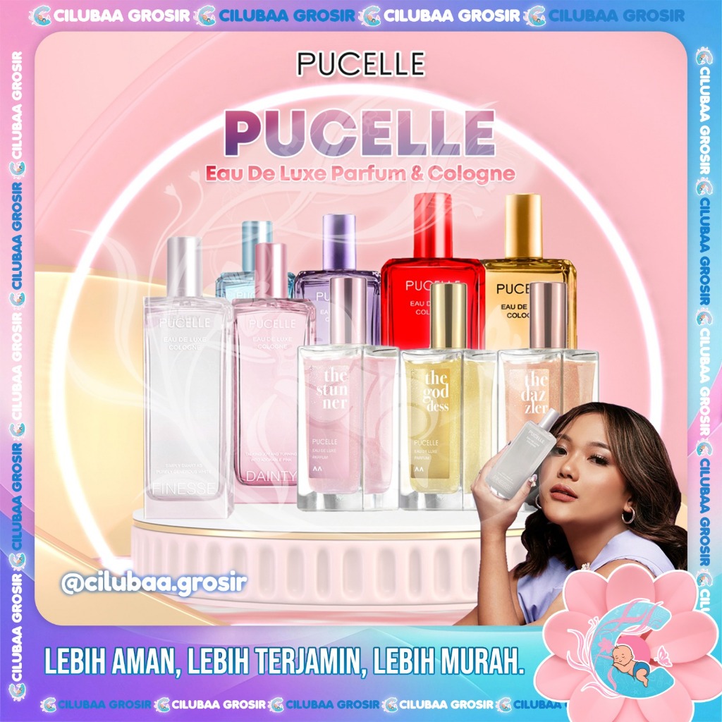 PUCELLE Eau De Luxe Parfum Series 50mL 100mL || Eau De Luxe Cologne || Glitter || Body Spray Minyak 