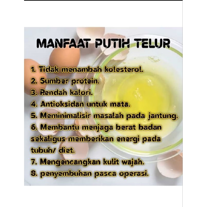

PUTIH TELUR MATANG 250g FRESSS SETIAP HARINYA