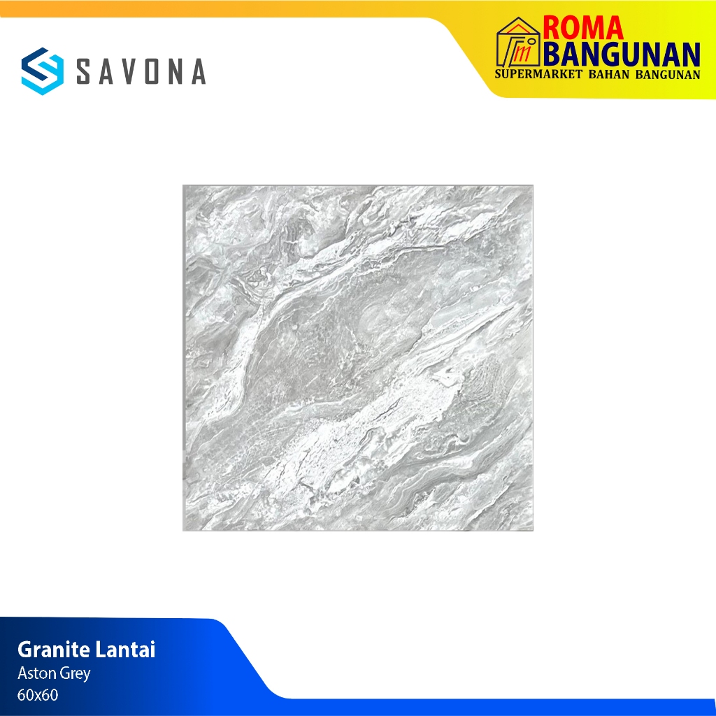 Savona Granit / Granite Lantai SGC6900 Aston Grey 60X60