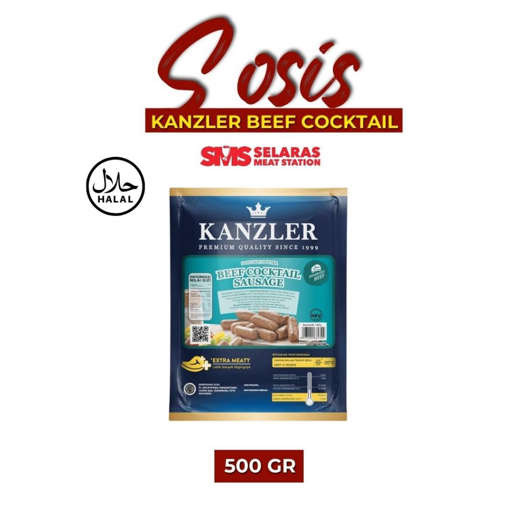 

Kanzler Sosis Sapi Beef Cocktail 250 gr 500 gr Frozen Tangerang