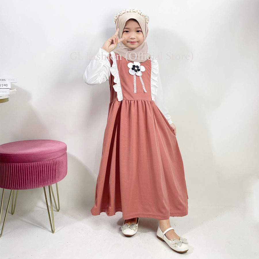 DRESS ANAK PEREMPUAN INARA ZAYDA GAMIS PANJANG MAXY 2-13 TAHUN GL FASHION