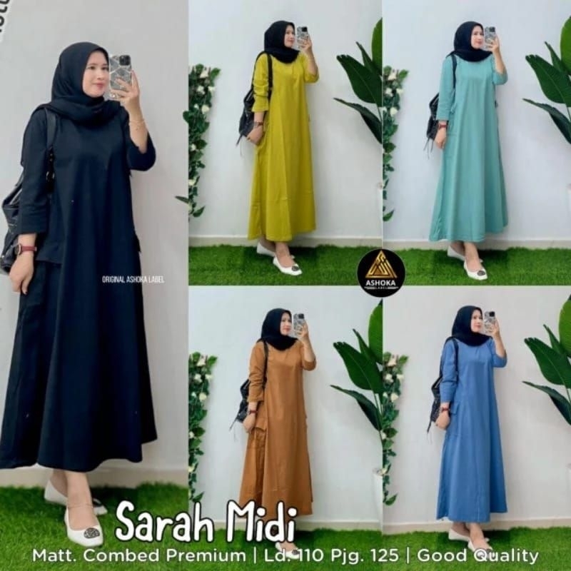 Sarah MIDI dress combed kantong cargo