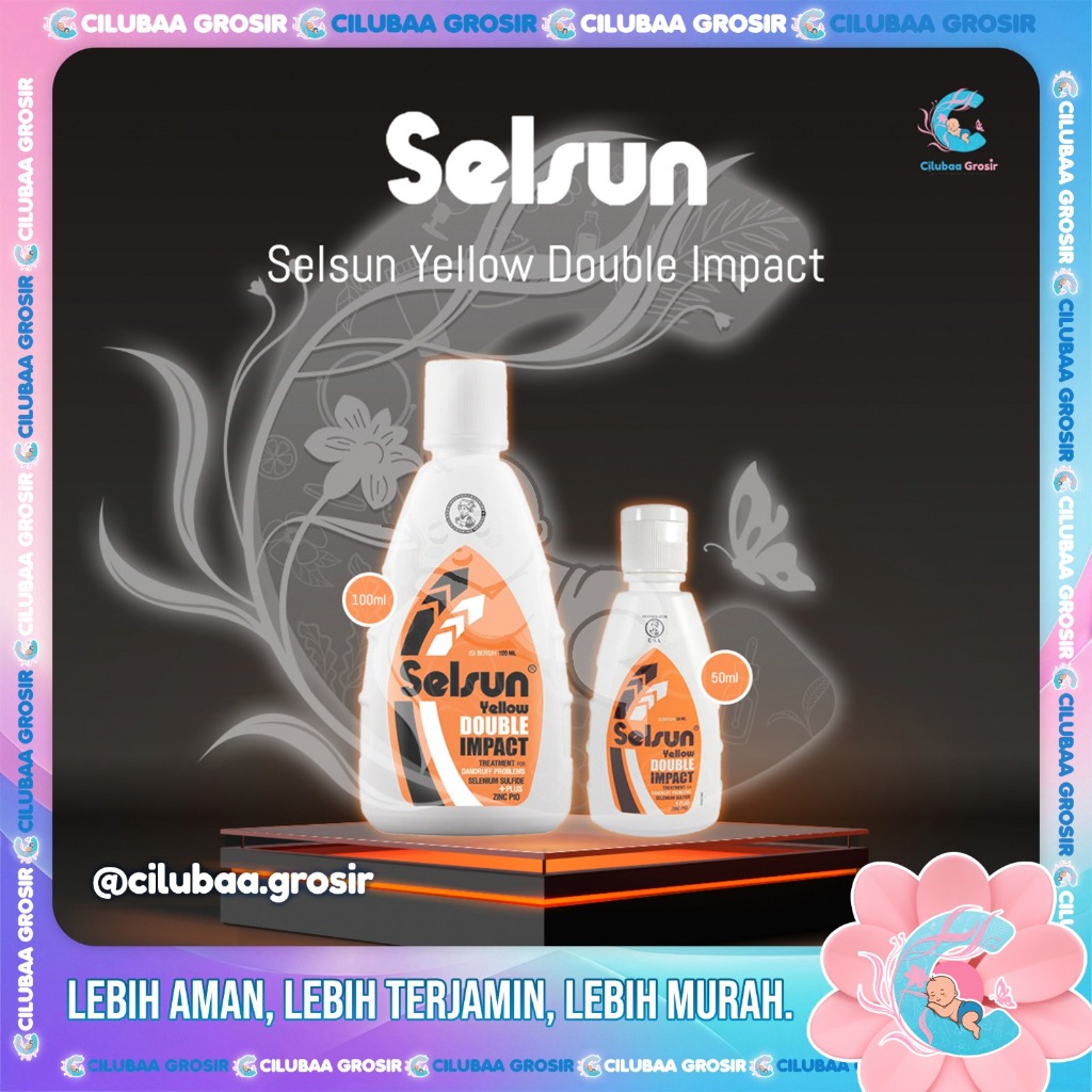 Selsun Yellow Double Impact Shampoo 50mL 100mL || Shampo Anti Ketombe Selsun Original BPOM