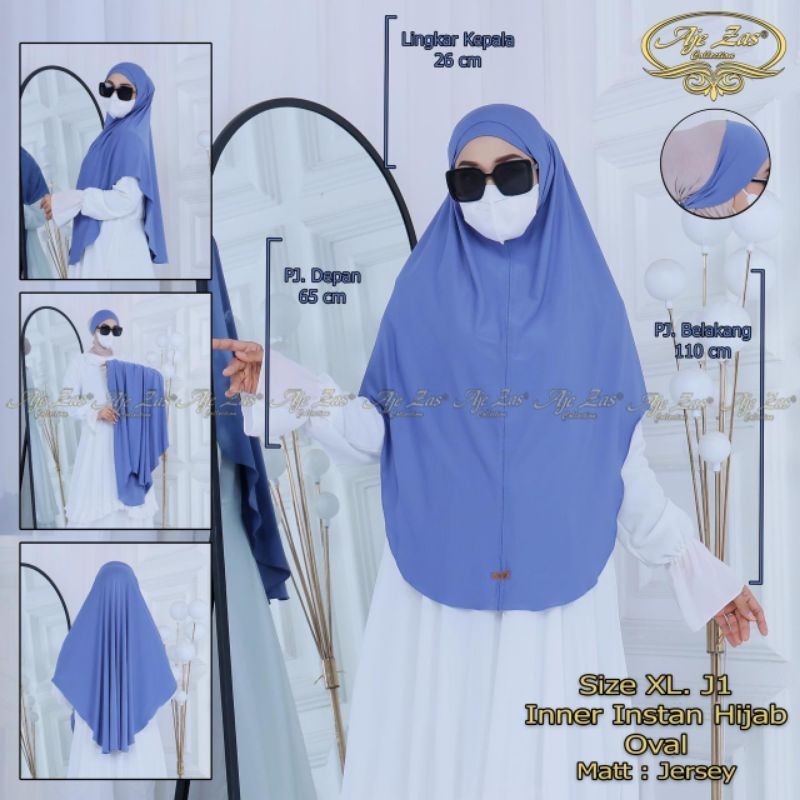 Iner Instan Hijab Oval J1-Xl Ory Aje Zas Matt Jersey