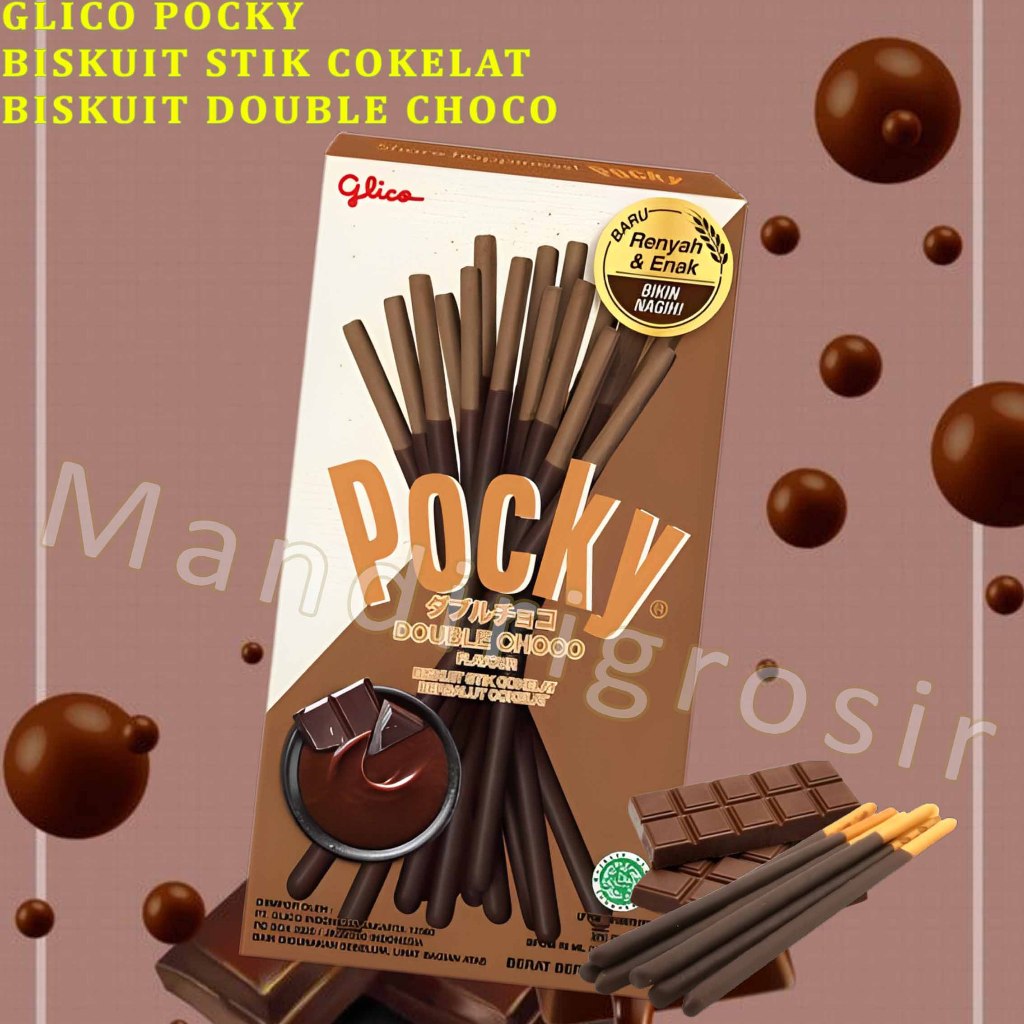 

Biskuit Stik Cokelat * Glico Pocky * Biskuit Stik Double Choco * 47gr