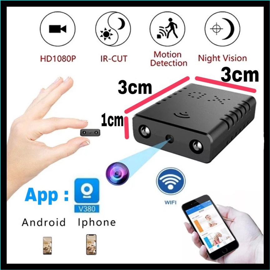 HTCamera Super Mini Wifi HD Spy Camera  Micro Camera XD b K4G5
