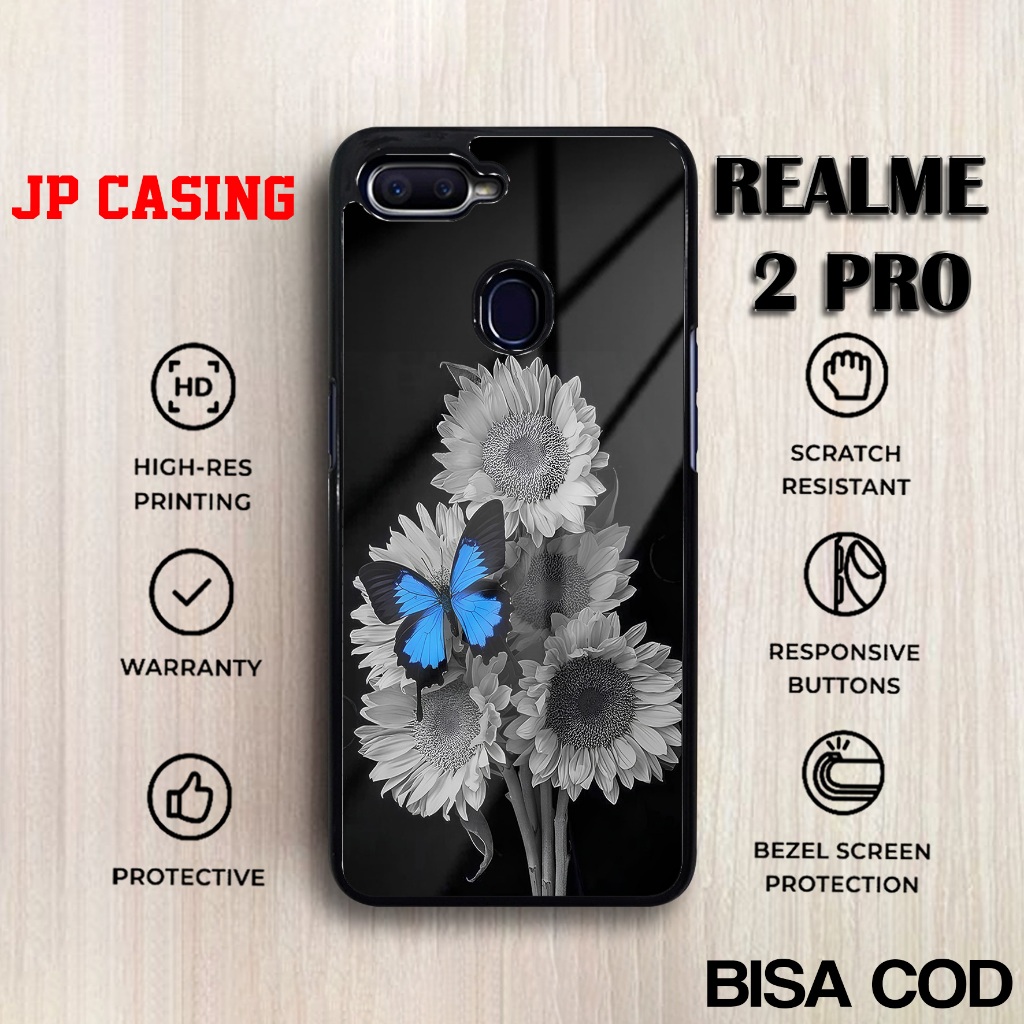 Case Realme 2 Pro Terbaru - Realme 2 Pro - Motif Bunga kupu kupu - Softcase Realme - Hardcase Premiu