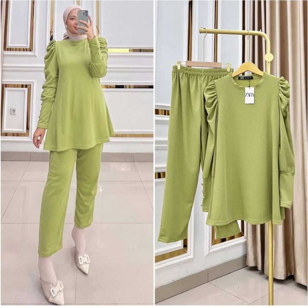 ONESET TUNIC KNITT ROPES PREMIUM IMPORT SETCEL WANITA TERBARU KOREA STYLE