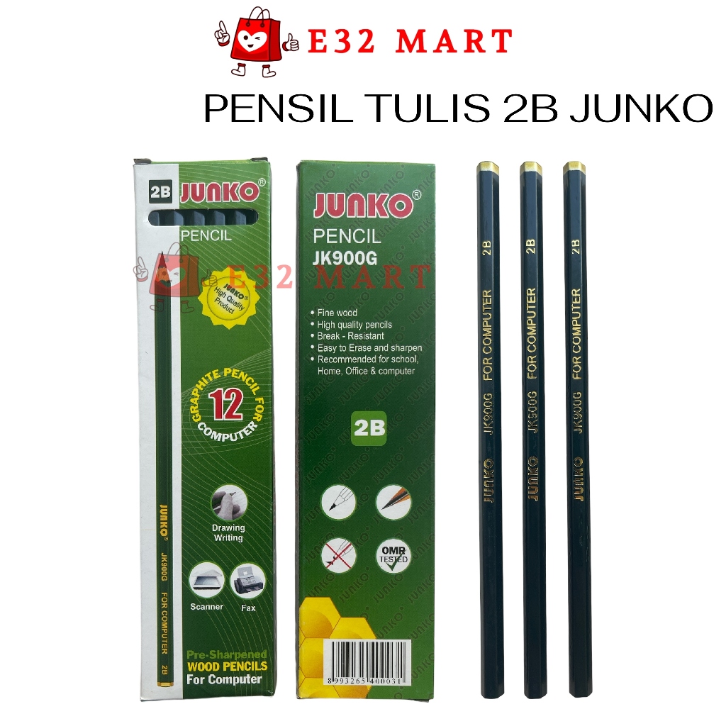 

E32 - ATK006 Pensil Junko 2B JK900G For Computer / Alat Tulis Pensil / Pensil Anak Sekolah / 1 Pack Pensil Junko For Computer / Pensil Grosir / Pensil Junko 2B (12pcs)