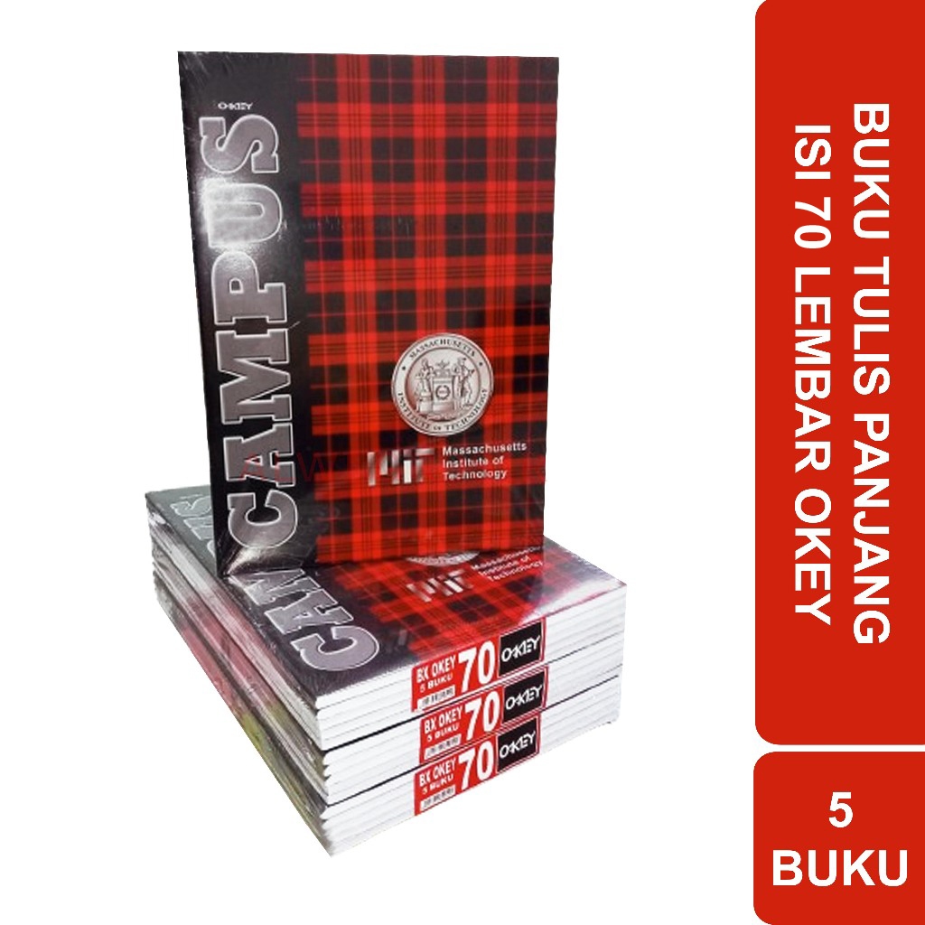 

BUKU TULIS PANJANG BOXY CAMPUS OKEY 70 LEMBAR | ISI 5 PCS