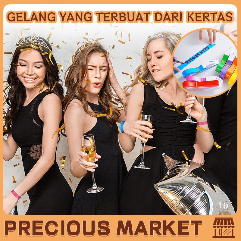 100pcs Gelang Tiket Gelang Event Anti Air Tiket Event PVC Gelang Wahana Entry Event/Tiket Lanyard